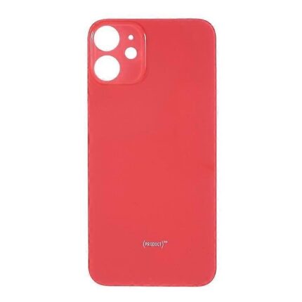 iPhone 12  Back Glass Cover With Big Camera Hole-Red