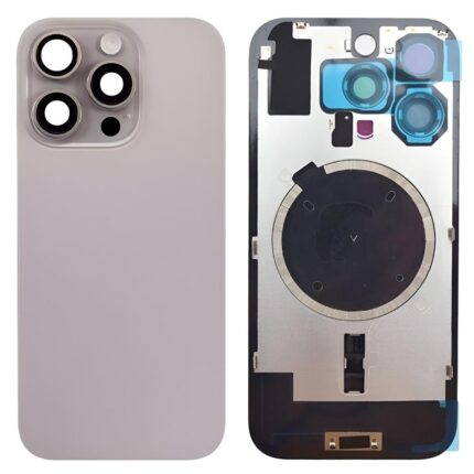 IPhone 16 Pro Max Rear glass with Camera Lens Glass and Magsafe Magnet (NaturalTitanium)