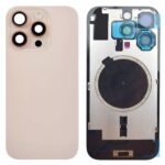 iPhone 16 Pro Max Compatible Metal Back Cover Glass  Camera Lense and Magsafe Magnet[Desert Titanium]