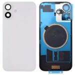 iPhone 16 Plus Metal Back Cover Glass with Camera Lense and Magsafe Magnet-White