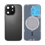 iPhone 16 Pro Metal Back Glass Cover with Camera Lense and Magsafe Magnet[Black Titanium]