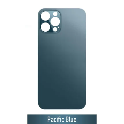iPhone 12 Pro Max Back Glass Cover With Big Camera Hole-Blue