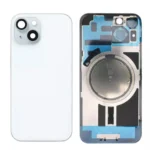 iPhone 15 Plus Back Glass Cover With Camera Frame and Magsafe Magnet-Blue