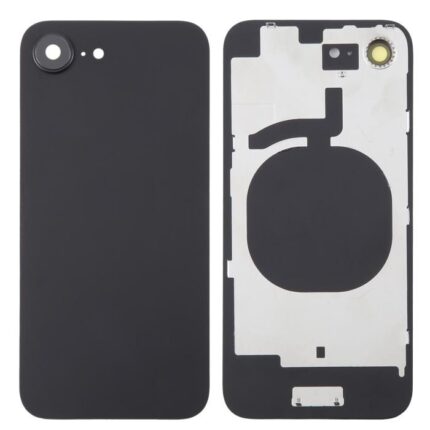 iPhone 16E Back Glass Cover With Camera Frame -Black