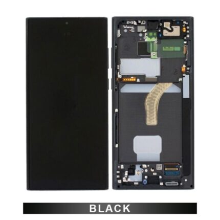 Samsung S22Ultra S908 Oled Screen With Frame-Black (Size1:1Aftermarket)