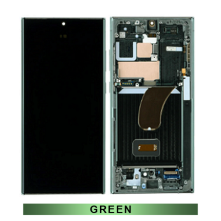Samsung S23Ultra S918 Oled Screen With Frame-Green (Size-1:1 Display Aftermarket)